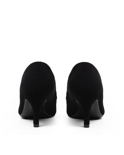 Zapatilla Negra Confort Kitten Heel 22901